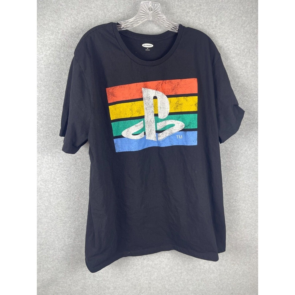 Old Navy Playstation T Shirt Men's Size XXL Black Big&Tall Video Game Tee